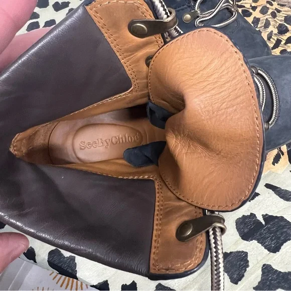 See By Chloe Eileen Lug Sole Combat Boot - Picture 7 of 7